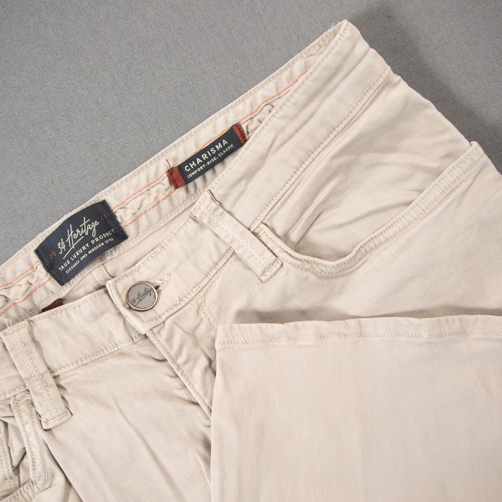 34 Heritage Charisma Comfort-Rise Classic Chino Strait Leg Men Pants 35x34 Prep